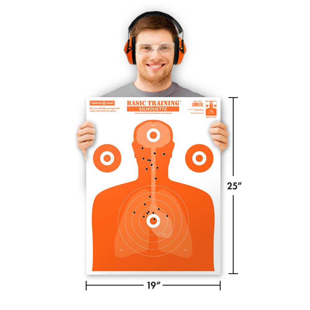 Basic Training Silhouette - Life Size Economy Paper Shooting Targets - 19"x25" (20 Pack) Image 2