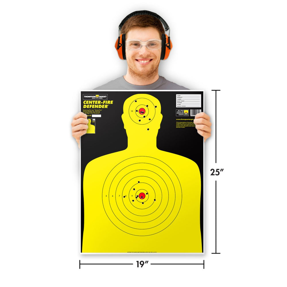 Center-Fire Ultra Bright Life Size Silhouette Paper Shooting Targets - 19"x25" (20 Pack) Image 2