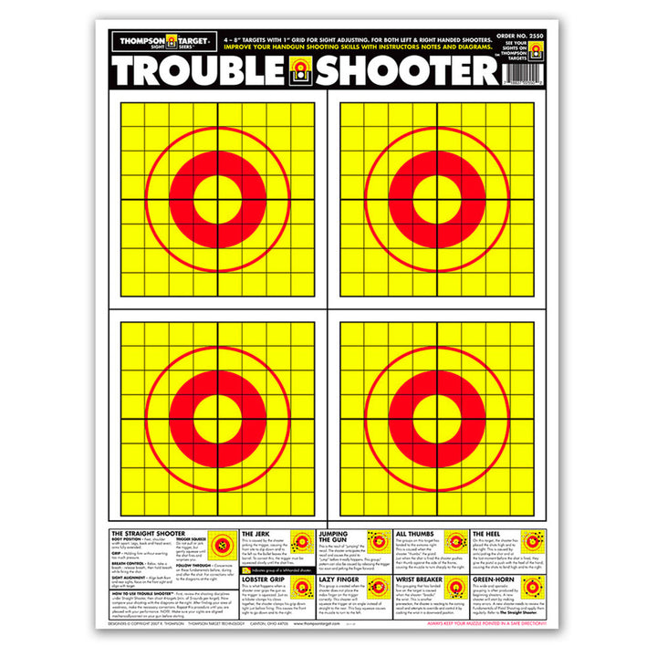 Trouble Shooter Handgun Diagnostic - 19"x25" Paper Shooting Targets (20 Pack) Image 1