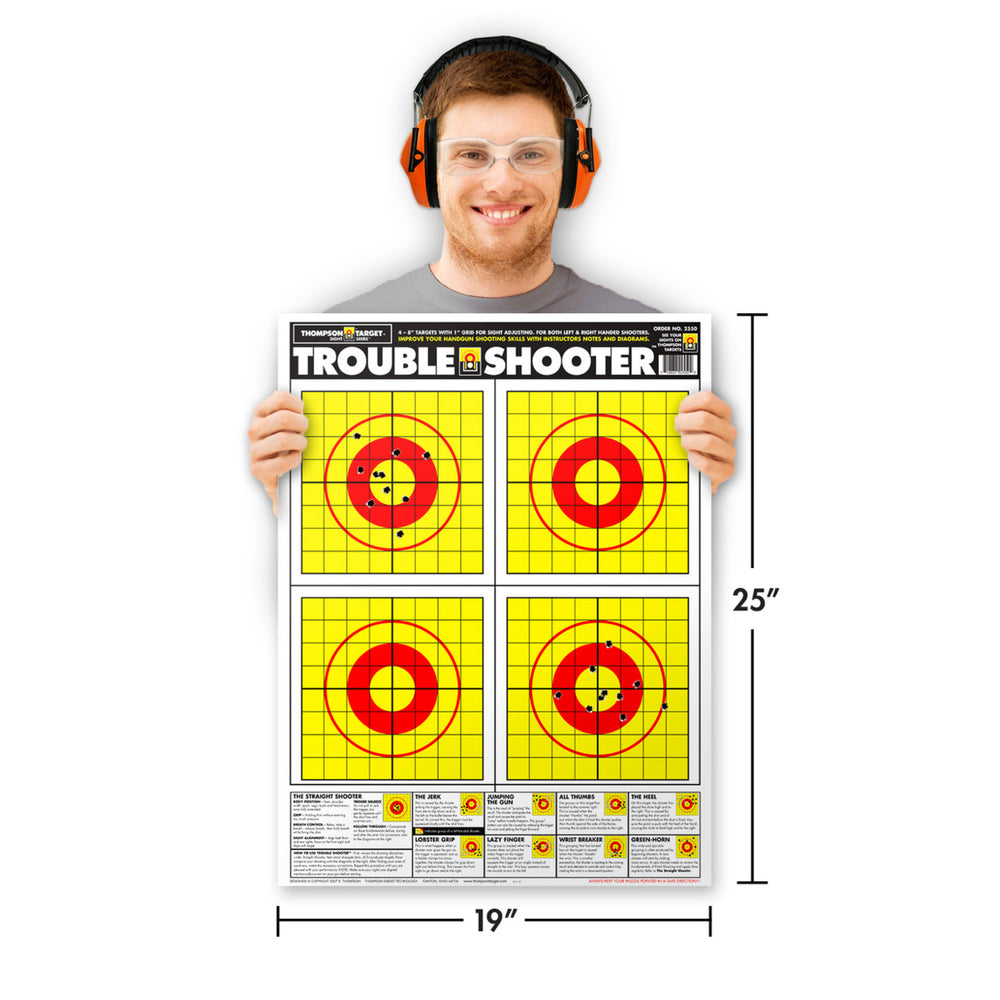 Trouble Shooter Handgun Diagnostic - 19"x25" Paper Shooting Targets (20 Pack) Image 2