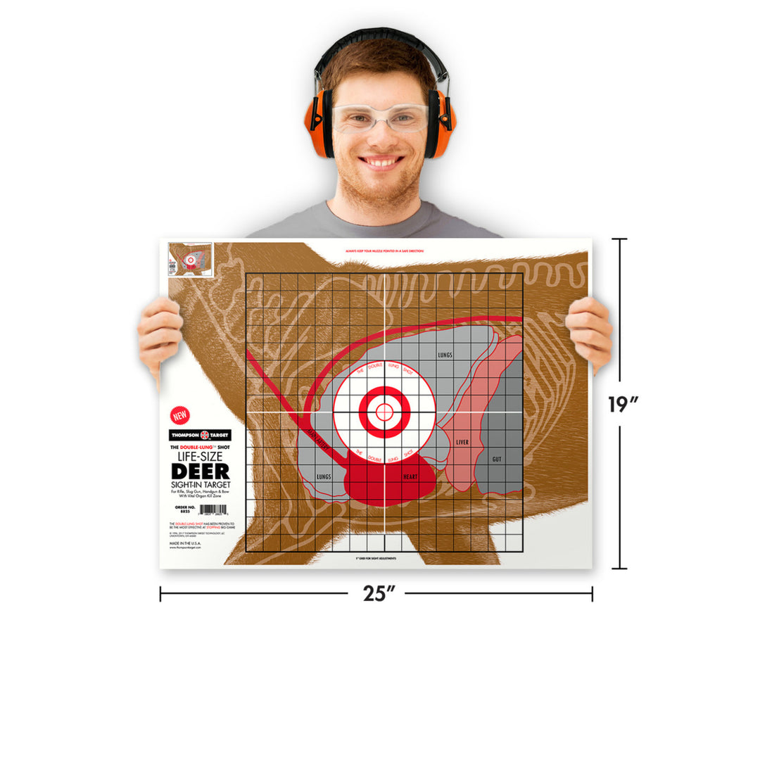 Life-Size Deer Vitals Sight-In 19"x25" Targets (20 Pack) Image 2