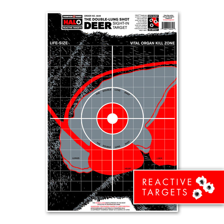 Life-Size Deer Vitals Targets - Reactive Splatter 12.5"x19" (20 Pack) Image 1