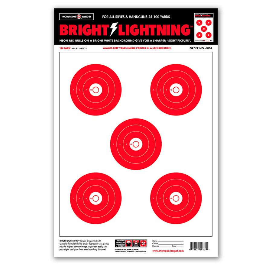 Bright Lightning 12.5"x19" Paper Shooting Targets (30 Pack) Image 1