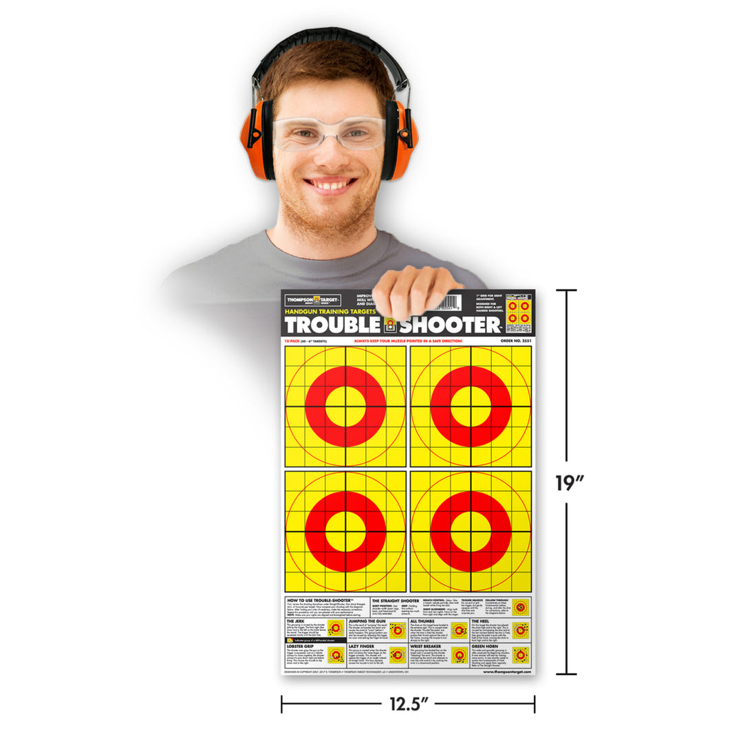 Trouble-Shooter Handgun Diagnostic 12.5"x19" Paper Shooting Targets (30 Pack) Image 2