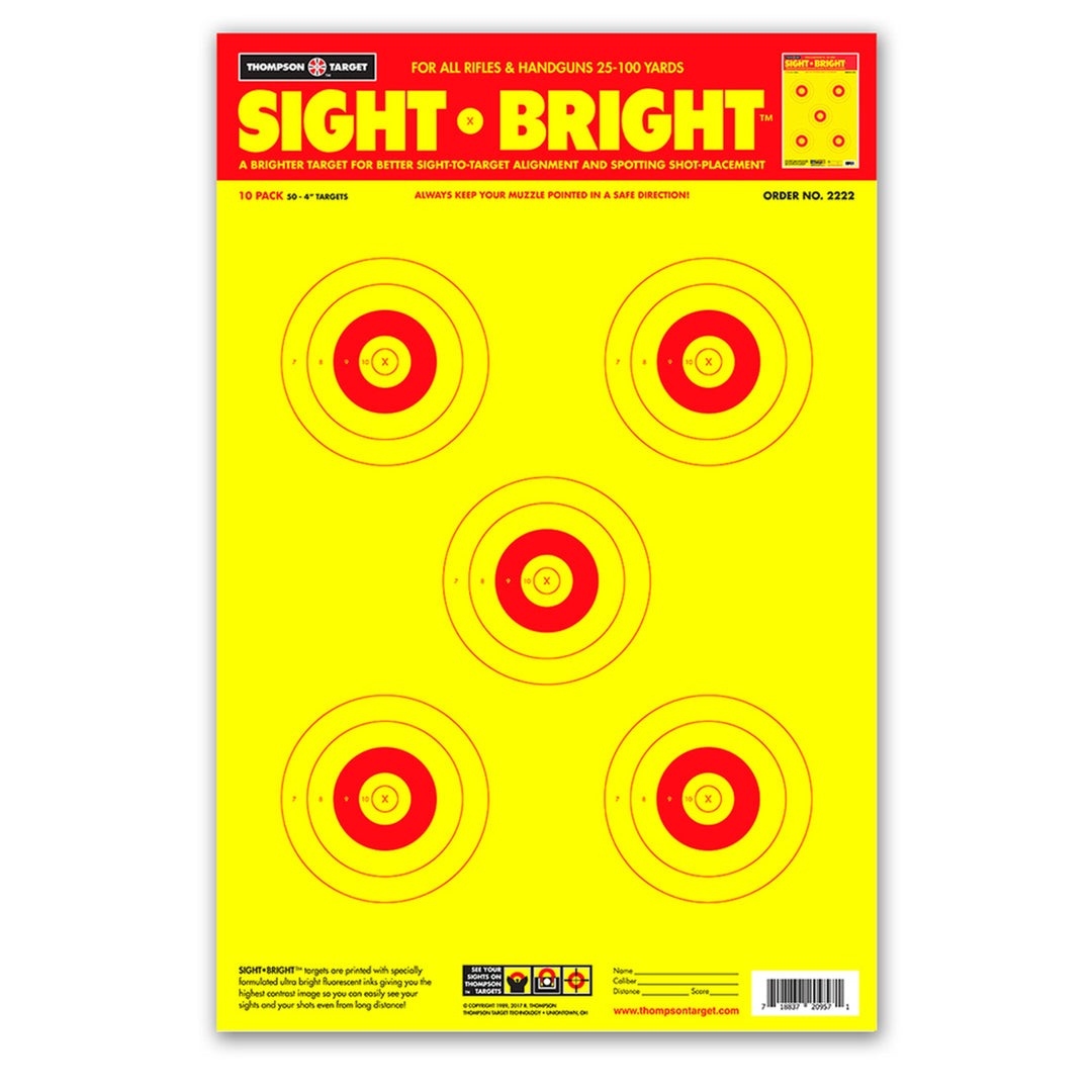 Sight Bright 12.5"x19" Paper Shooting Targets (30 Pack) Image 1