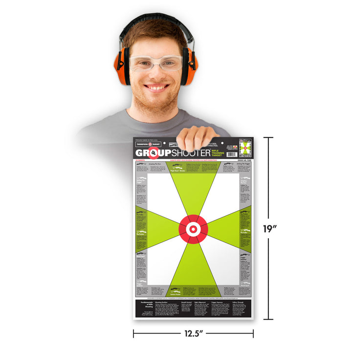 Group-Shooter Rifle Targets - Diagnostic 12.5"x19" Paper Shooting (30 Pack) Image 2