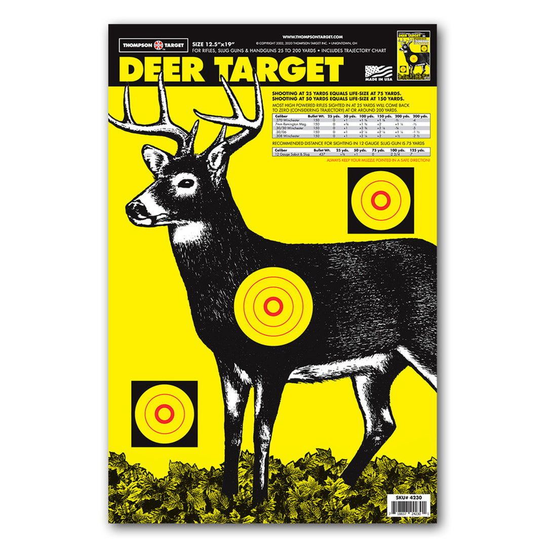 Deer 12.5"x19" Paper Hunting and Shooting Targets (30 Pack) Image 1
