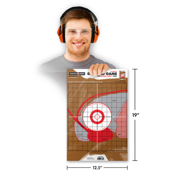 Life-Size Deer Vitals Targets for Hunting & Shooting - 12.5"x19" Paper (30 Pack) Image 2