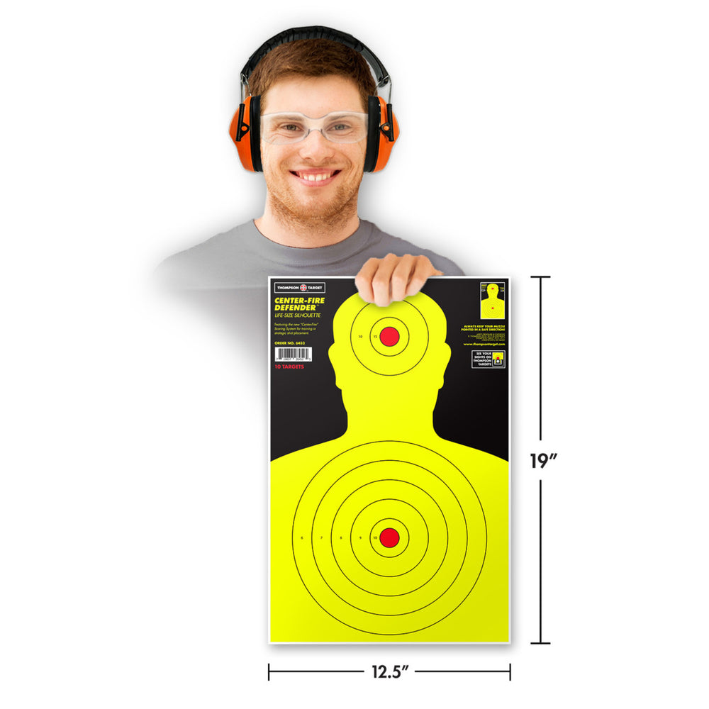 Center-Fire Life Size 12.5"x19" Silhouette Targets (30 Pack) Image 2