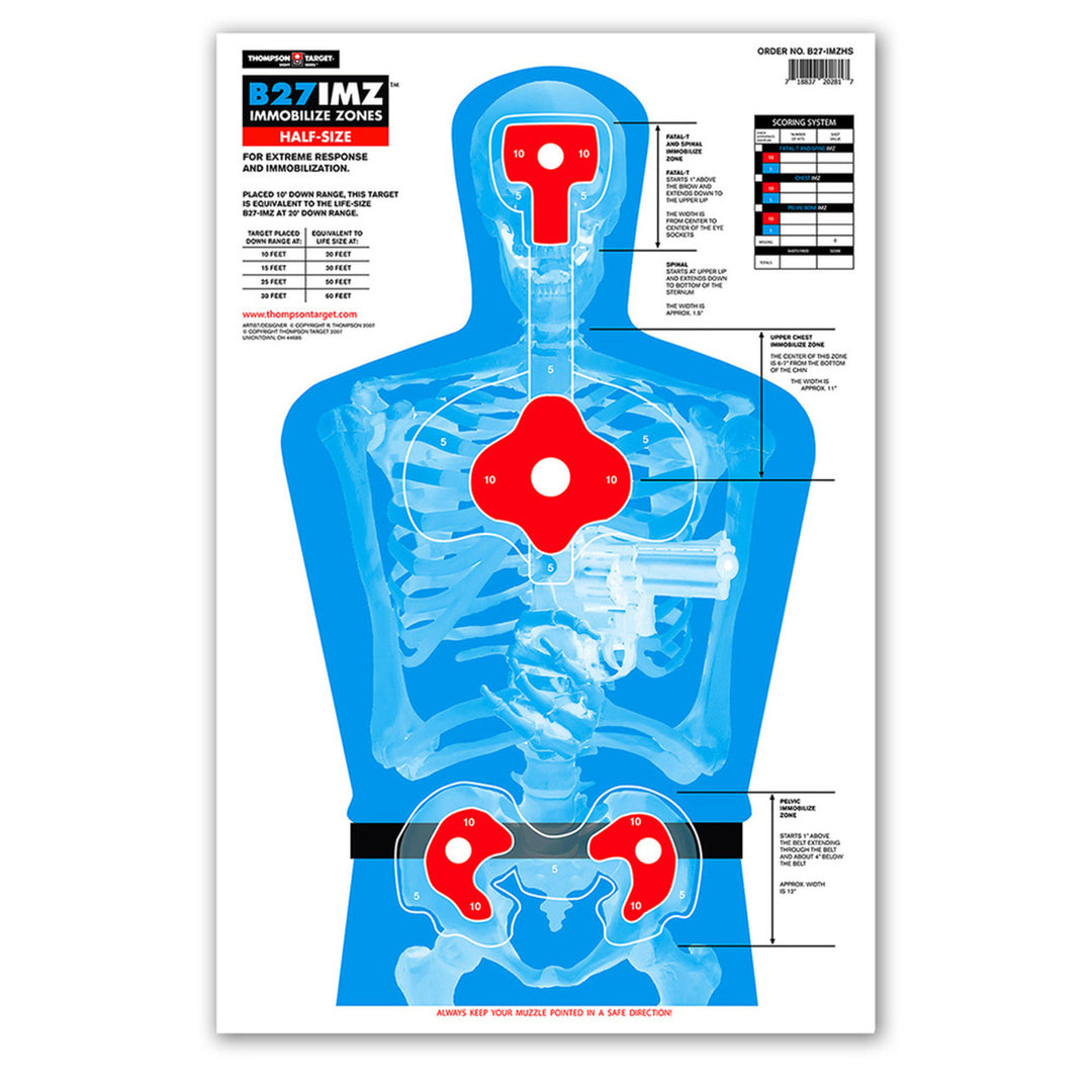B27-IMZ Half-Size 12.5"x19" Silhouette Targets (30 Pack) Image 1