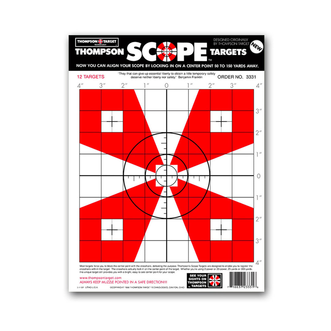 Scope Alignment/Sight-In 9"x12" Paper Shooting Targets (60 Pack) Image 1