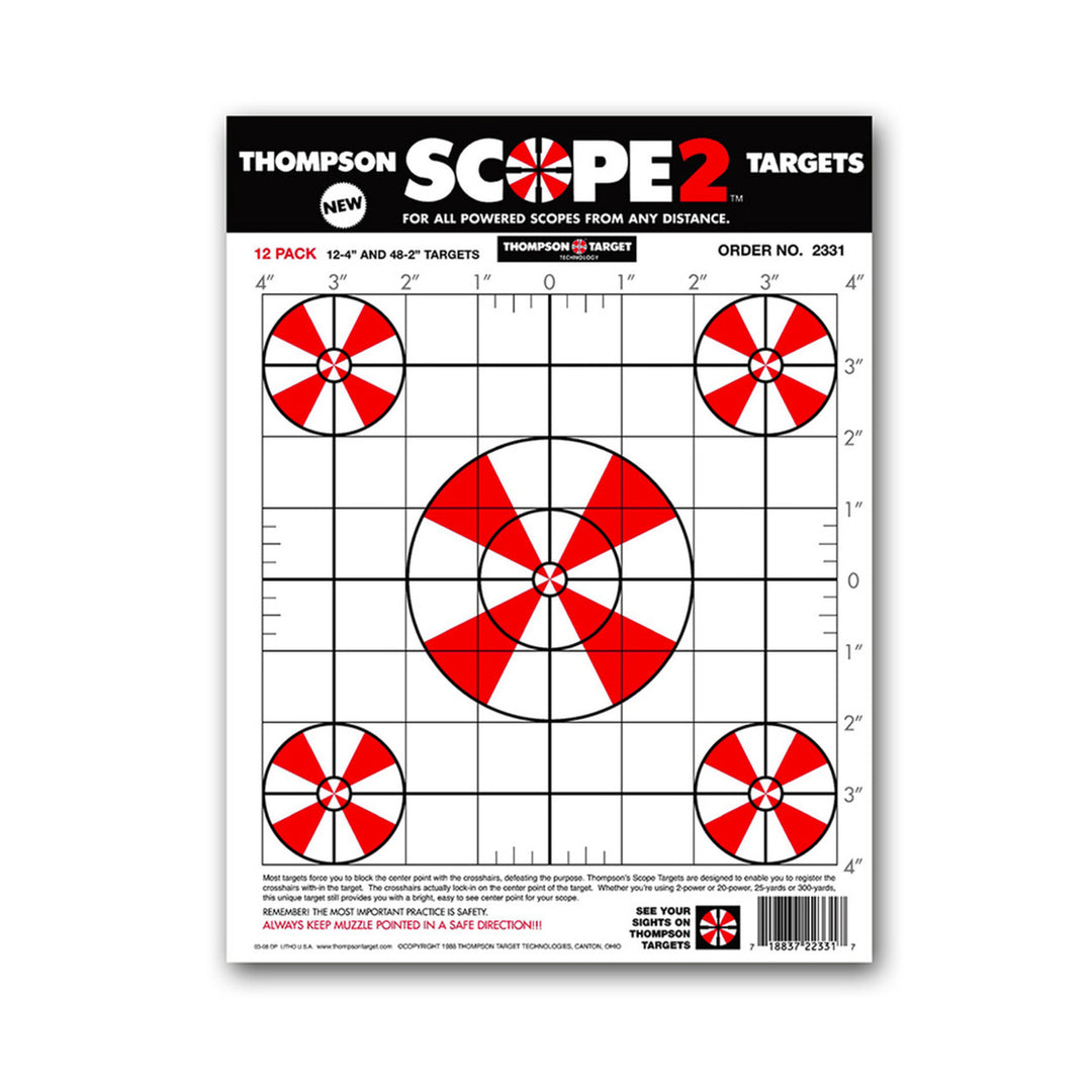 Scope 2 Sight In 9"x12" Paper Shooting Targets (60 Pack) Image 1