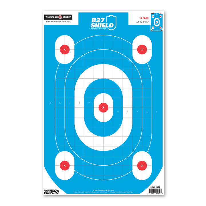 B27 Shield 12.5"x19" Defense Training Targets (30 Pack) Image 1