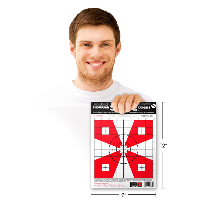 Scope Alignment/Sight-In 9"x12" Paper Shooting Targets (60 Pack) Image 2