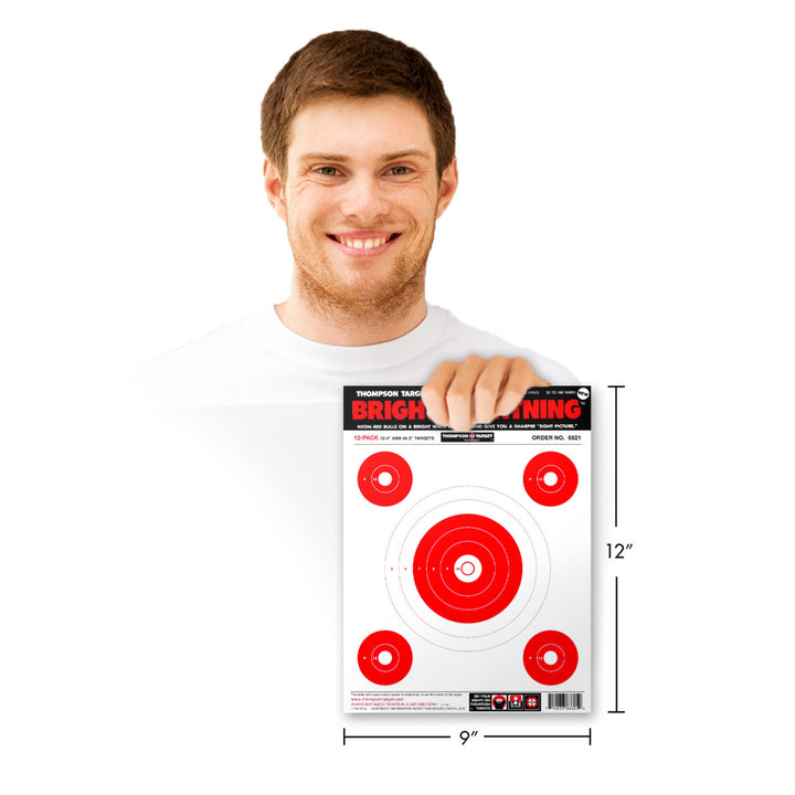 Bright Lightning 9"x12" Paper Shooting Targets (60 Pack) Image 2