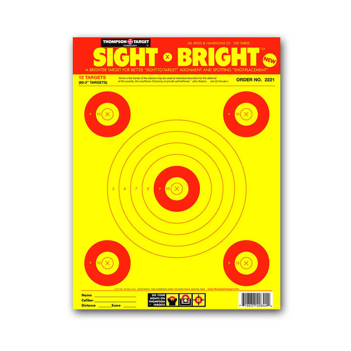 Sight Bright - Ultra Bright 9"x12" Paper Shooting Targets (60 Pack) Image 1