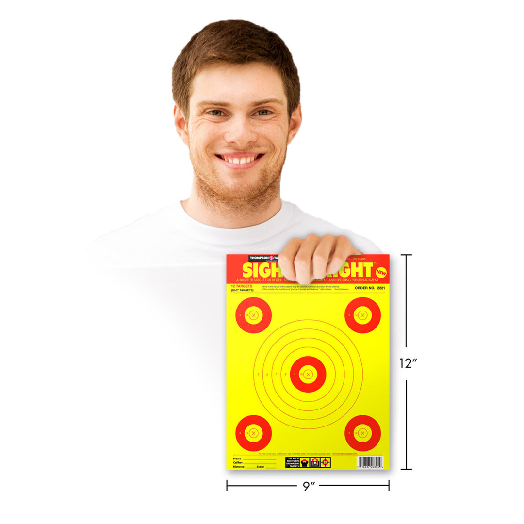 Sight Bright - Ultra Bright 9"x12" Paper Shooting Targets (60 Pack) Image 2