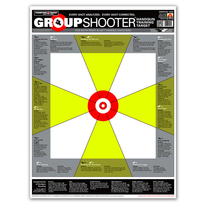 Group Shooter Handgun Diagnostic - Paper Shooting Targets - 19"x25" (20 Pack) Image 1