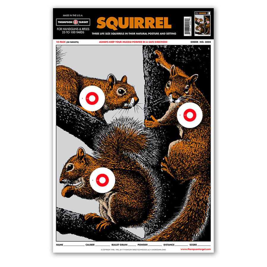 Life-Size Squirrel 12.5"x19" Paper Hunting Targets (30 Pack) Image 1