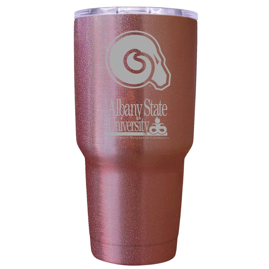 Albany State University Premium Laser Engraved Tumbler - 24oz Stainless Steel Insulated Mug Rose Gold Image 1