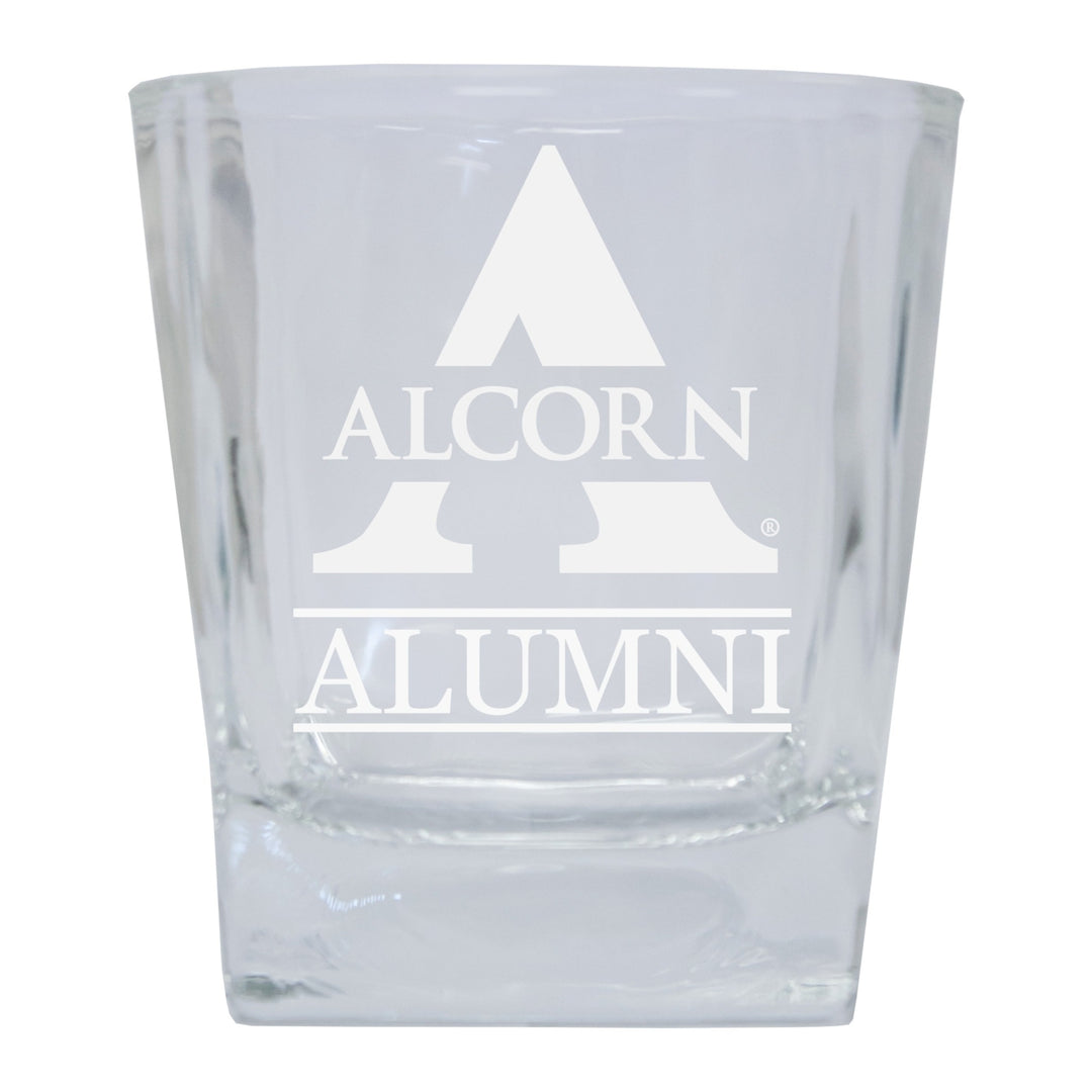 Alcorn State Braves Alumni Elegance - 5 oz Etched Shooter Glass Tumbler 4-Pack Image 1