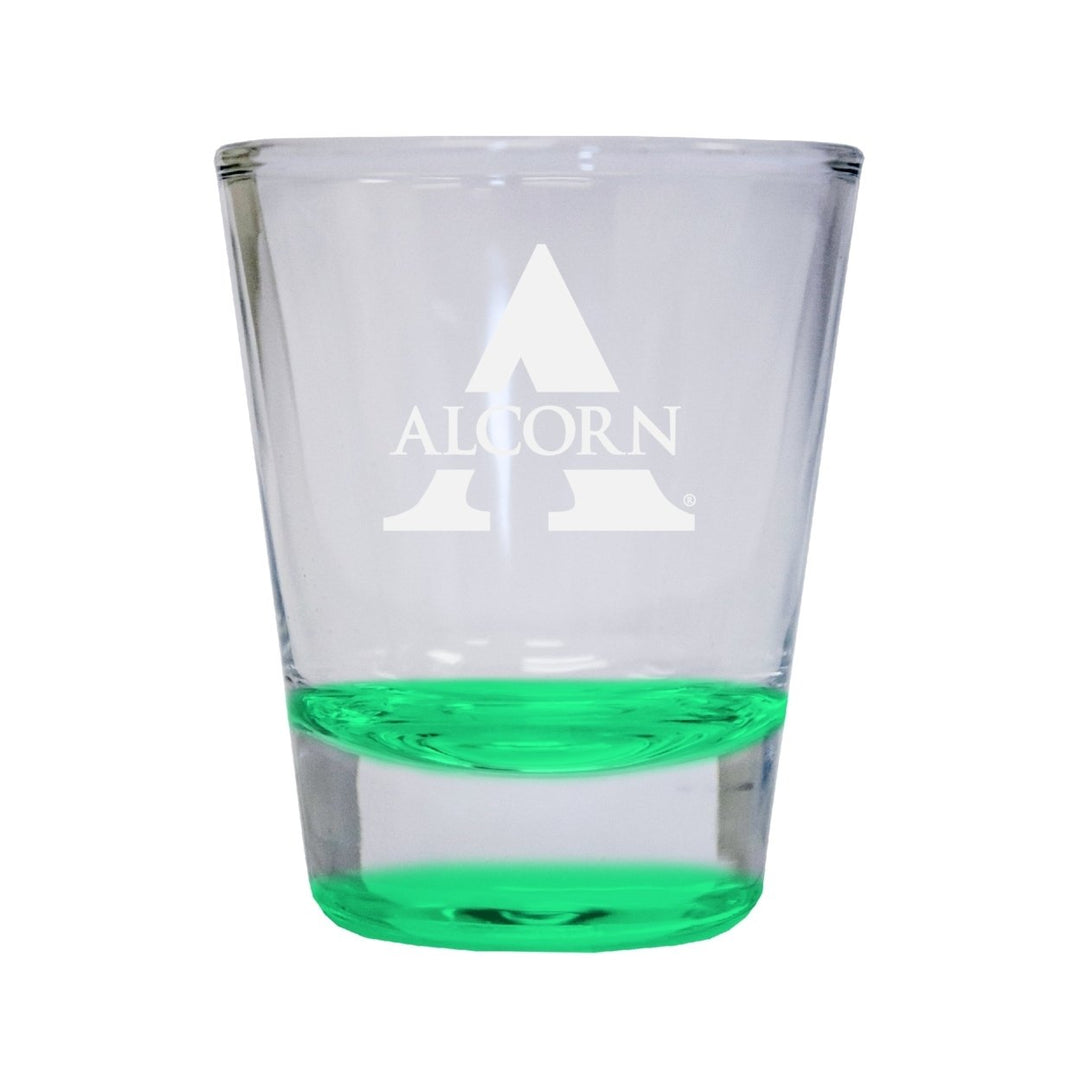 NCAA Alcorn State Braves Collectors 2oz Laser-Engraved Spirit Shot Glass Green Image 1