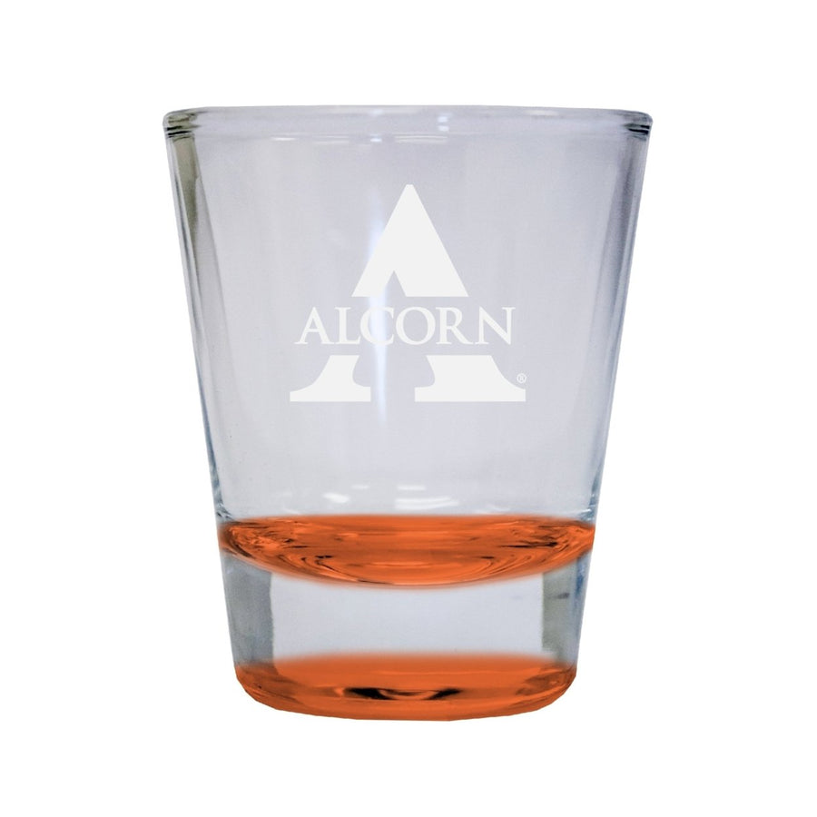 NCAA Alcorn State Braves Collectors 2oz Laser-Engraved Spirit Shot Glass Orange Image 1