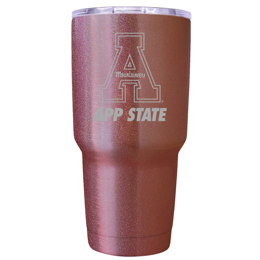 Appalachian State Premium Laser Engraved Tumbler - 24oz Stainless Steel Insulated Mug Rose Gold Image 1