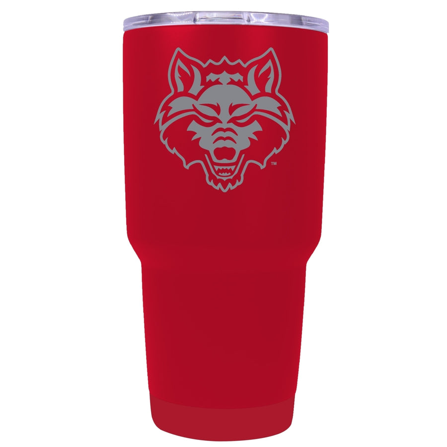 Arkansas State Premium Laser Engraved Tumbler - 24oz Stainless Steel Insulated Mug Choose your Color Image 1