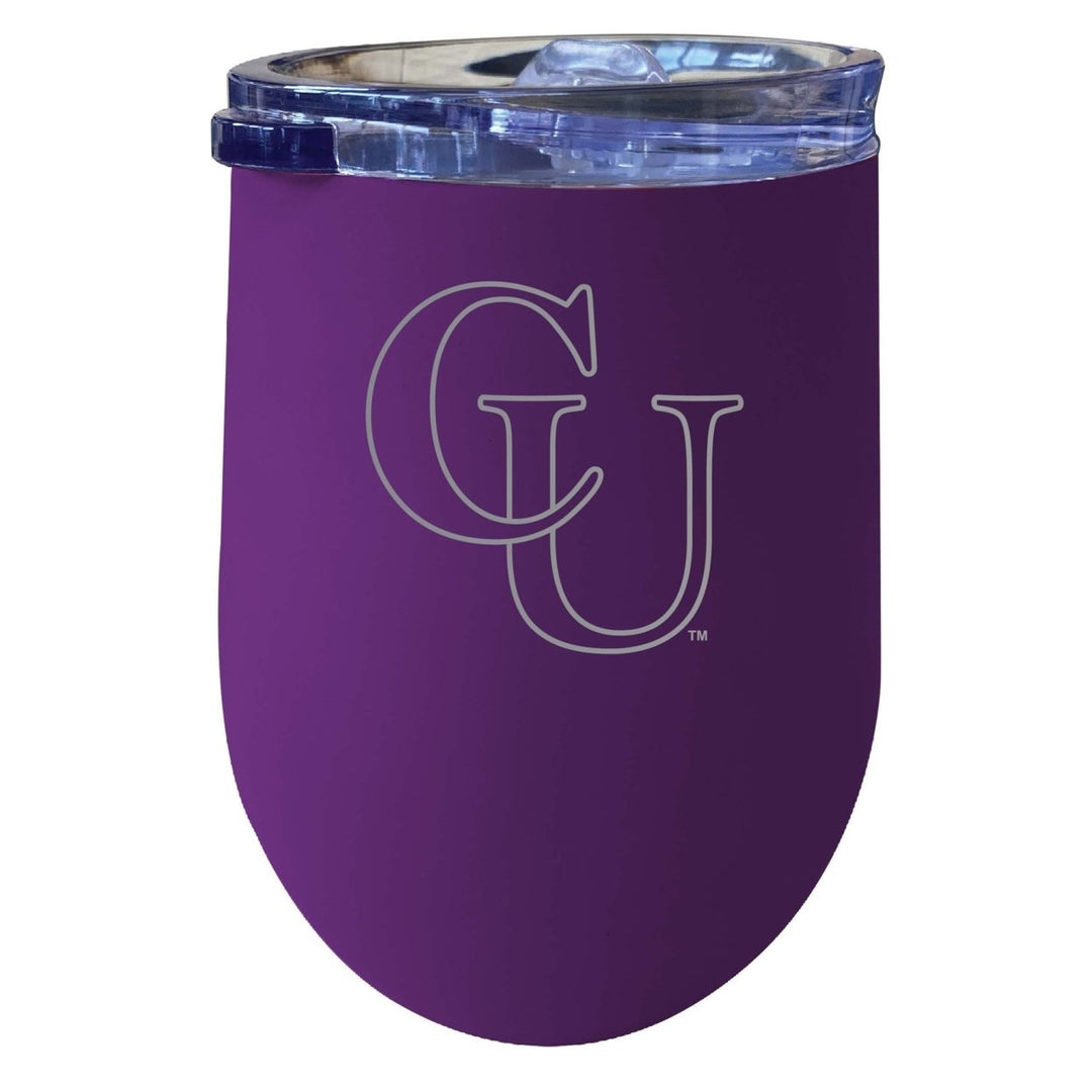 Campbell University Fighting Camels 12 oz Etched Insulated Wine Stainless Steel Tumbler Purple Image 1