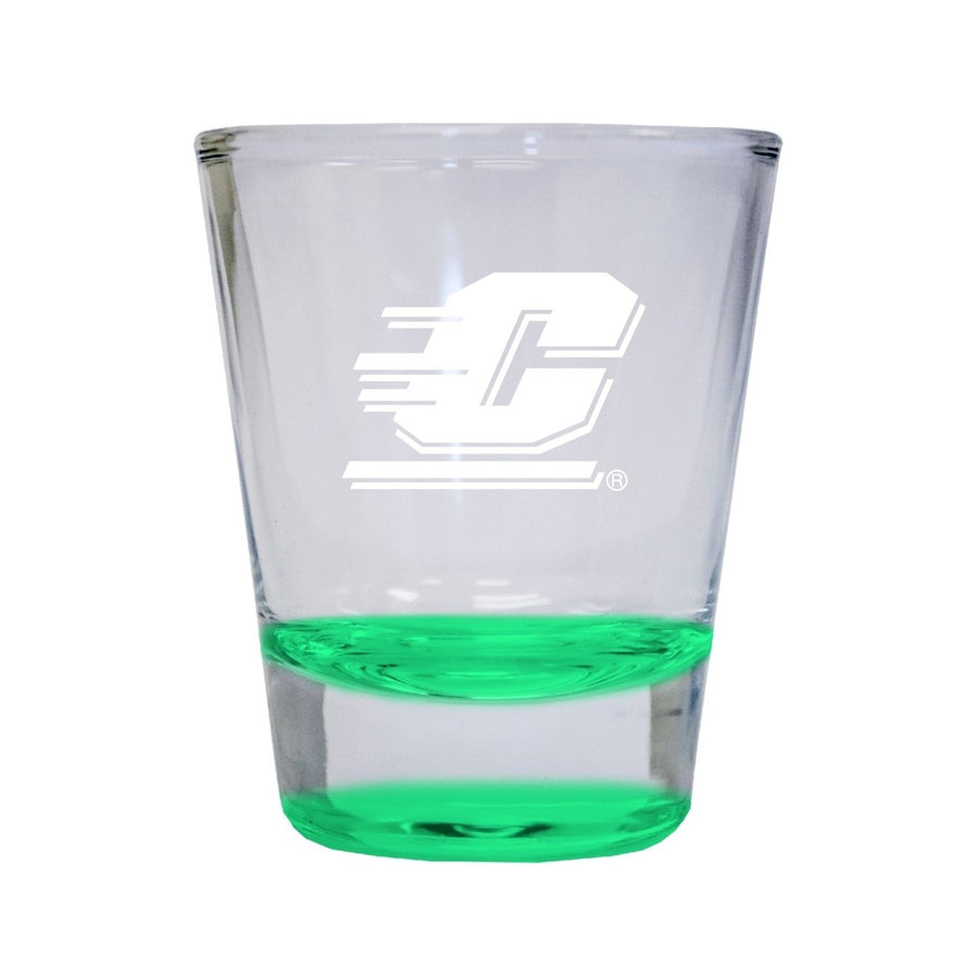 NCAA Central Michigan University Collectors 2oz Laser-Engraved Spirit Shot Glass Green Image 1