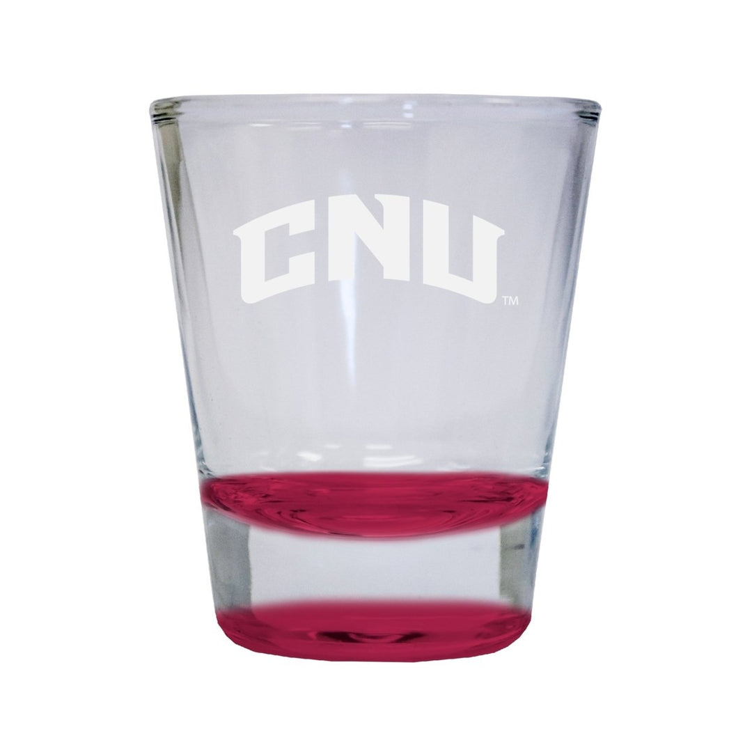 NCAA Christopher Newport Captains Collectors 2oz Laser-Engraved Spirit Shot Glass Red Image 1