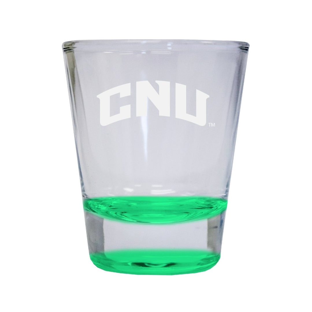 NCAA Christopher Newport Captains Collectors 2oz Laser-Engraved Spirit Shot Glass Green Image 1