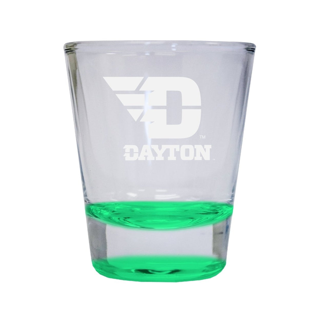 NCAA Dayton Flyers Collectors 2oz Laser-Engraved Spirit Shot Glass Green Image 1