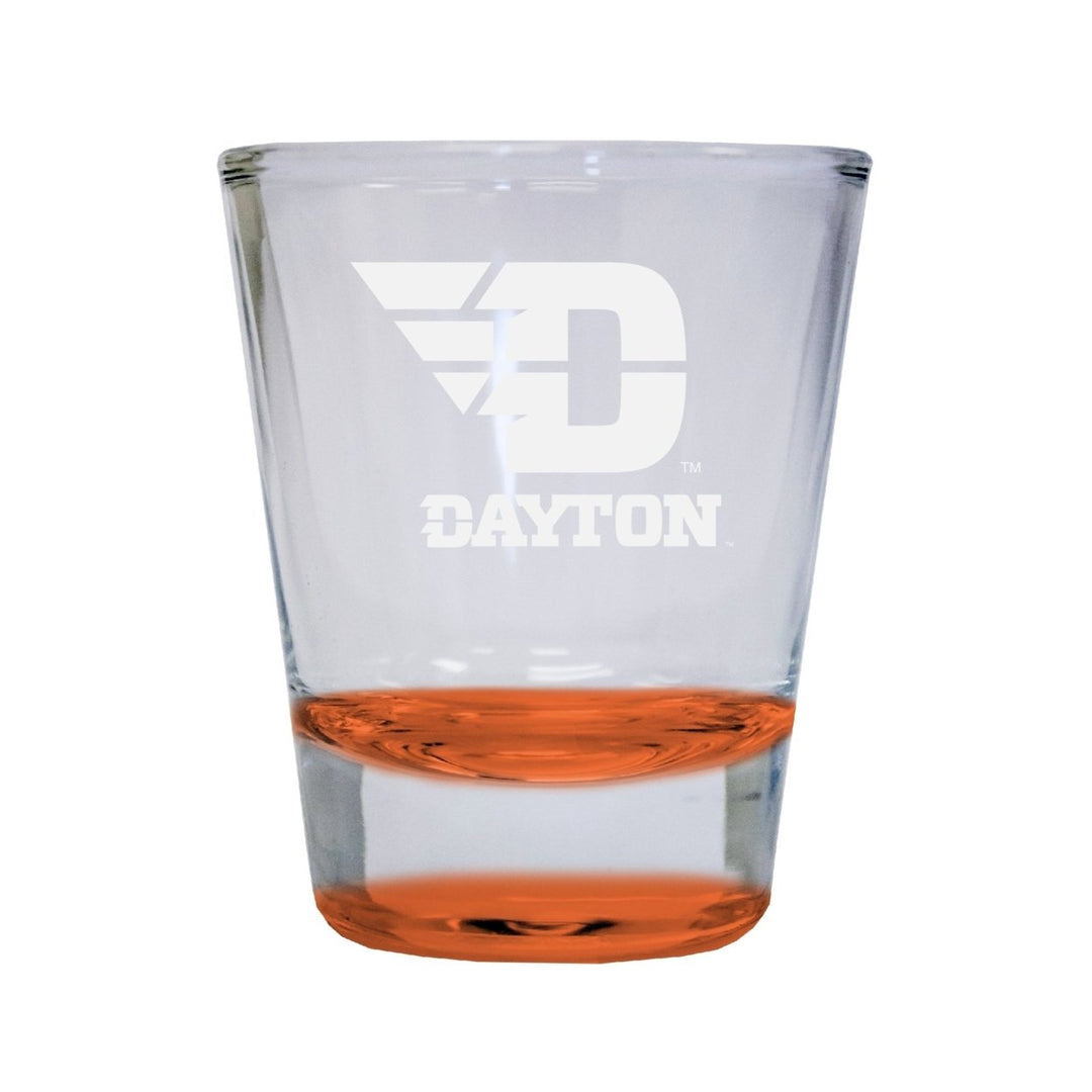 NCAA Dayton Flyers Collectors 2oz Laser-Engraved Spirit Shot Glass Orange Image 1