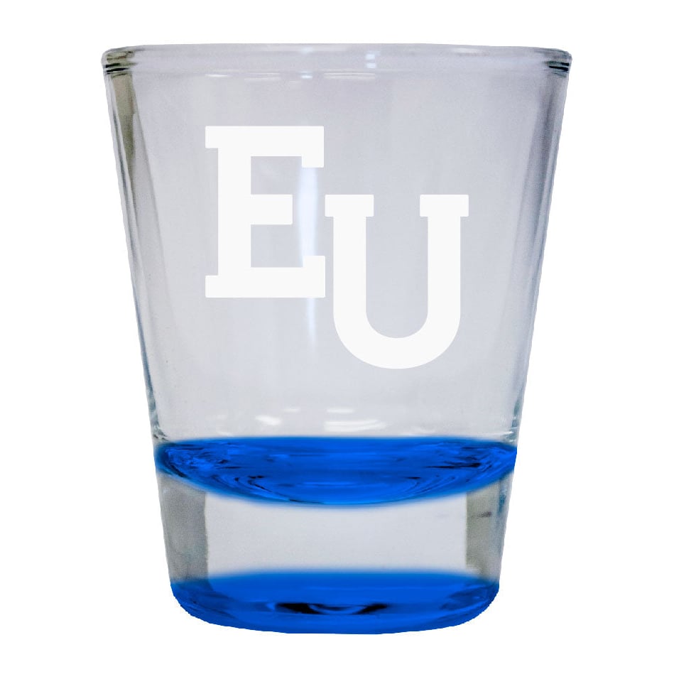 NCAA Edinboro University Collectors 2oz Laser-Engraved Spirit Shot Glass Blue Image 1