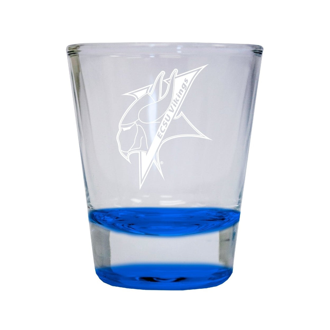 NCAA Elizabeth City State University Collectors 2oz Laser-Engraved Spirit Shot Glass Blue Image 1