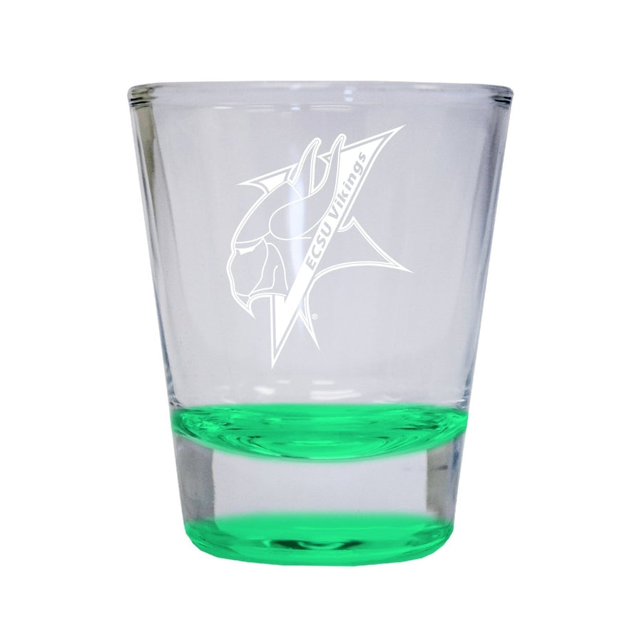 NCAA Elizabeth City State University Collectors 2oz Laser-Engraved Spirit Shot Glass Green Image 1