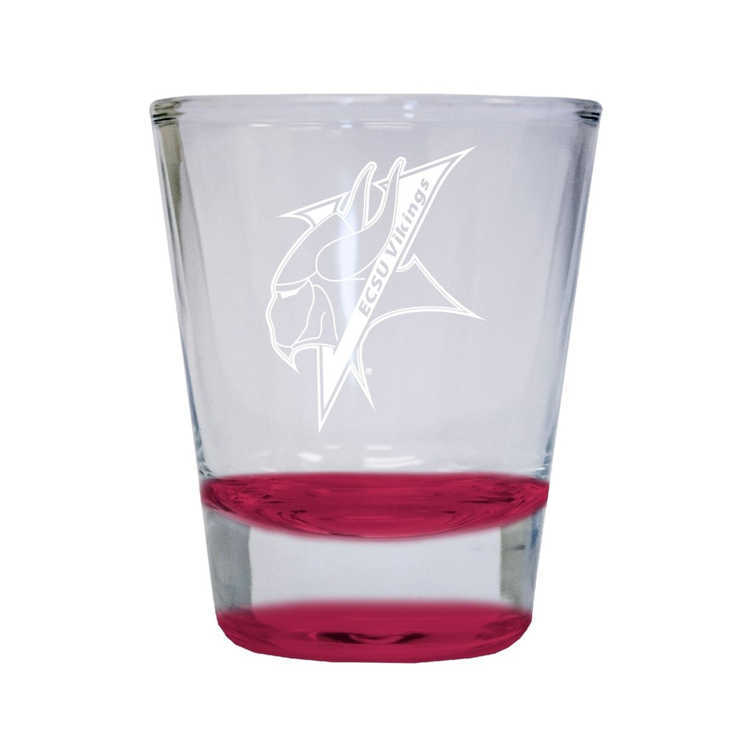 NCAA Elizabeth City State University Collectors 2oz Laser-Engraved Spirit Shot Glass Red Image 1