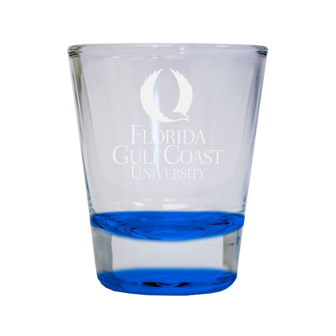 NCAA Florida Gulf Coast Eagles Collectors 2oz Laser-Engraved Spirit Shot Glass Blue Image 1