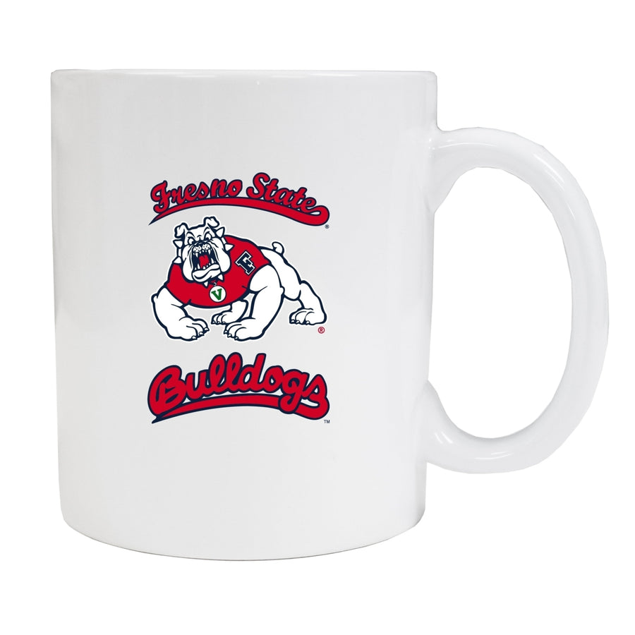 Fresno State Bulldogs White Ceramic Mug (White). Image 1