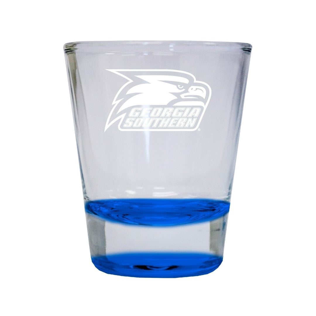 NCAA Georgia Southern Eagles Collectors 2oz Laser-Engraved Spirit Shot Glass Blue Image 1