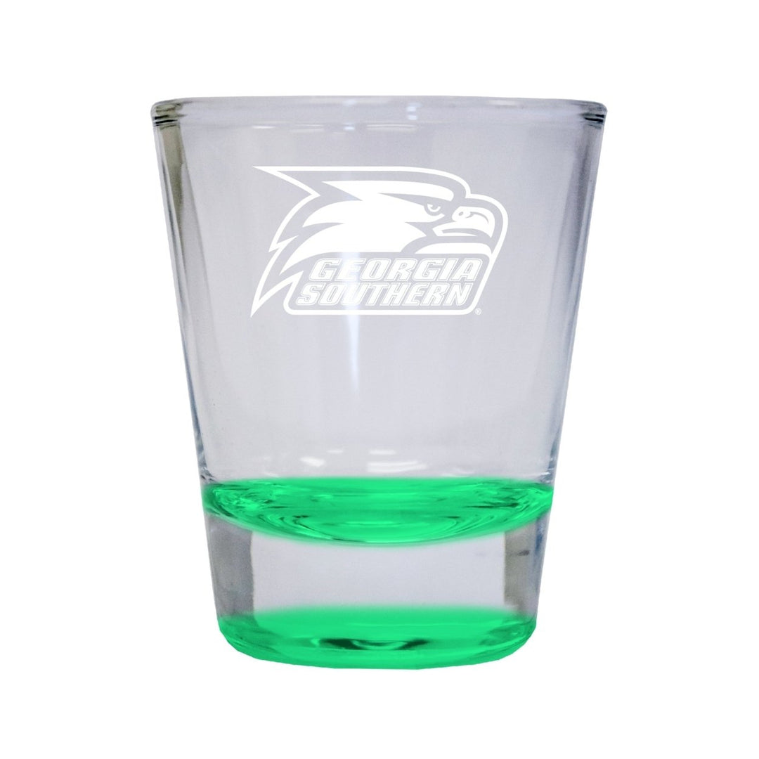 NCAA Georgia Southern Eagles Collectors 2oz Laser-Engraved Spirit Shot Glass Green Image 1