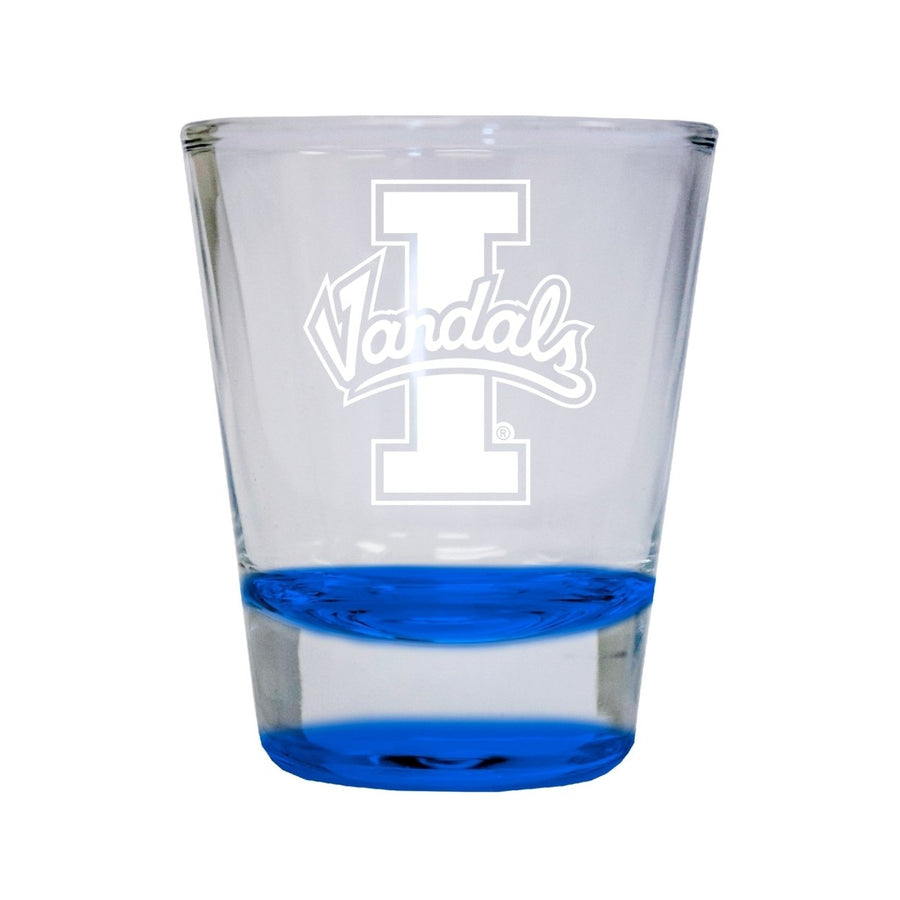 NCAA Idaho Vandals Collectors 2oz Laser-Engraved Spirit Shot Glass Blue Image 1