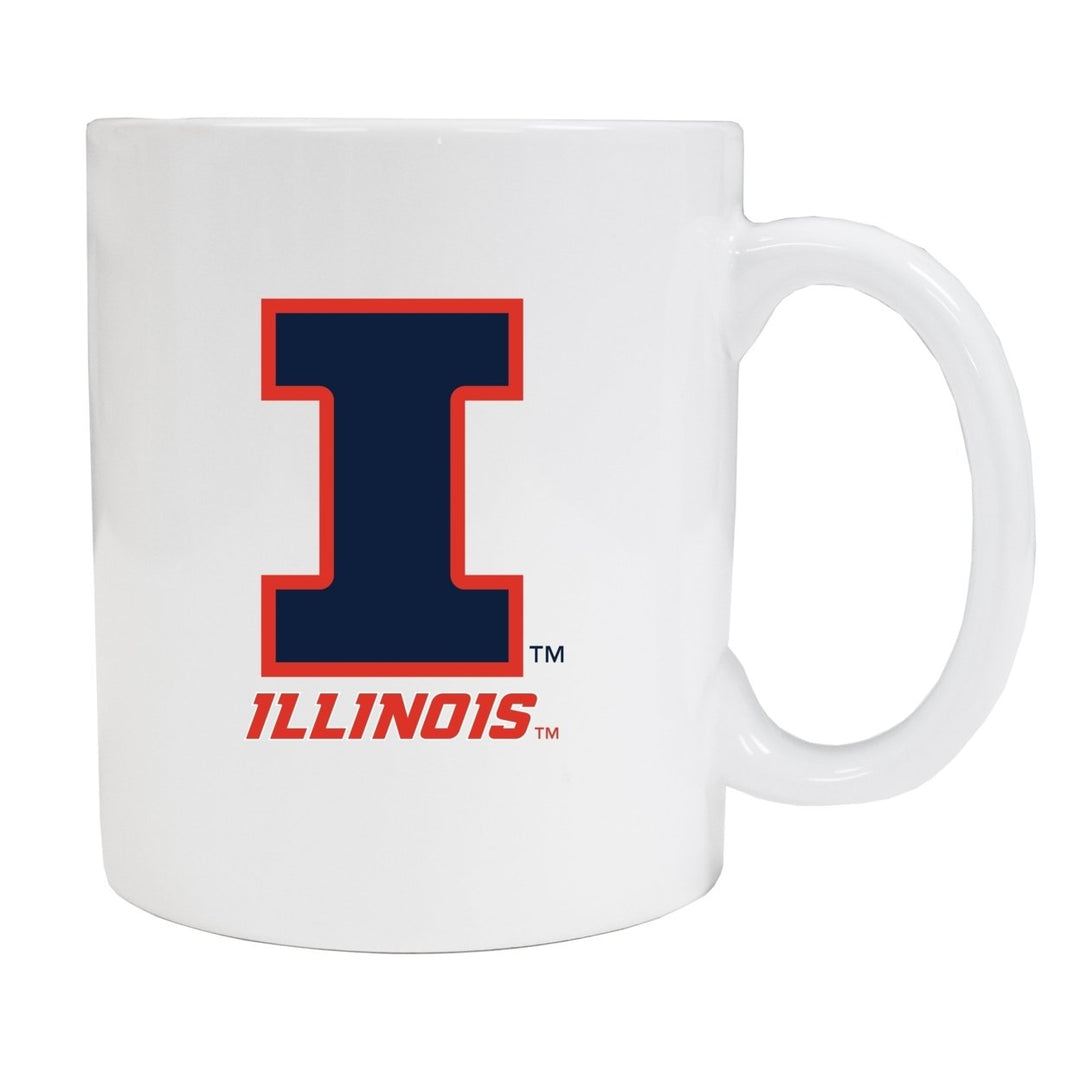 Illinois Fighting Illini White Ceramic Coffee NCAA Fan Mug (White) Image 1