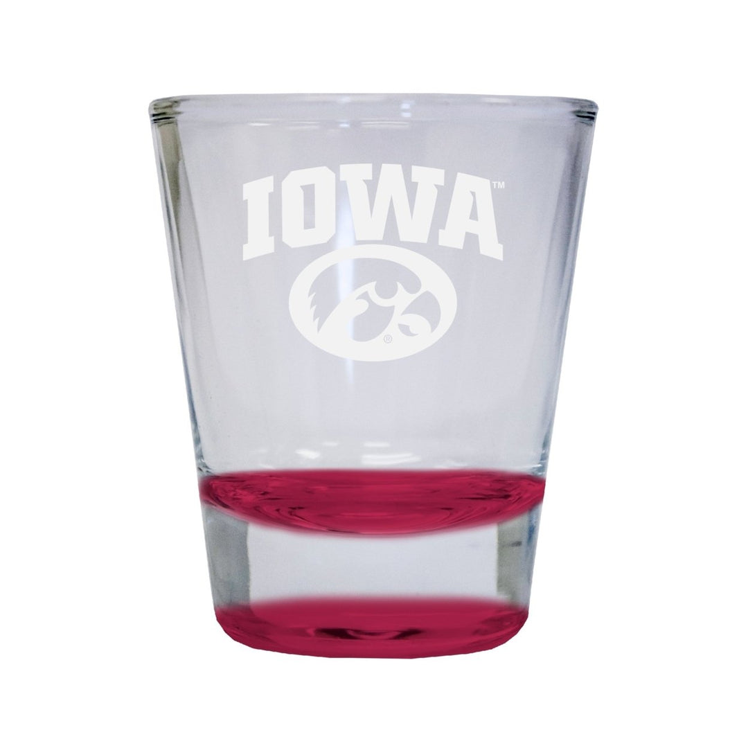 NCAA Iowa Hawkeyes Collectors 2oz Laser-Engraved Spirit Shot Glass Red Image 1