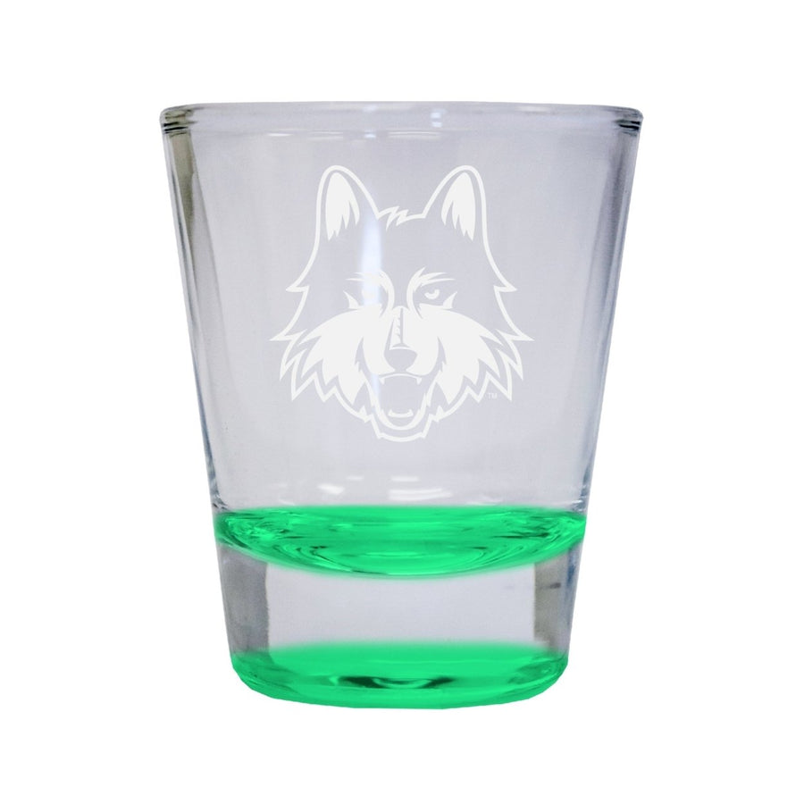 NCAA Loyola University Ramblers Collectors 2oz Laser-Engraved Spirit Shot Glass Green Image 1