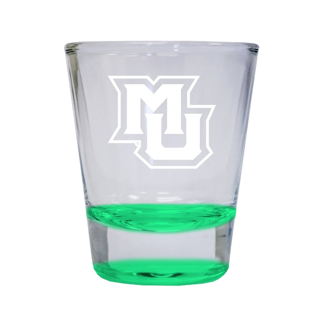 NCAA Marquette Golden Eagles Collectors 2oz Laser-Engraved Spirit Shot Glass Green Image 1