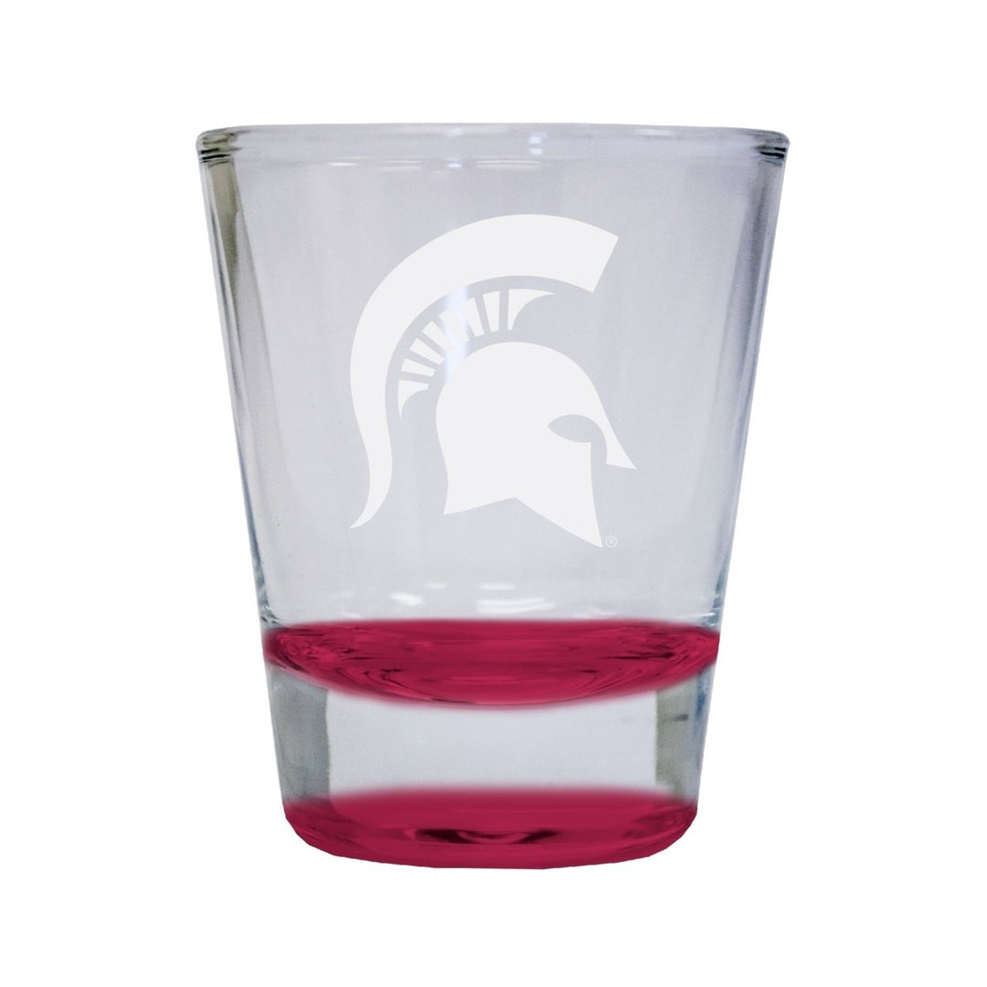 NCAA Michigan State Spartans Collectors 2oz Laser-Engraved Spirit Shot Glass Red Image 1