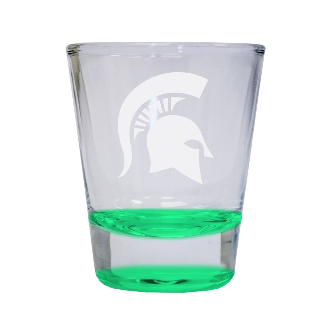 NCAA Michigan State Spartans Collectors 2oz Laser-Engraved Spirit Shot Glass Green Image 1